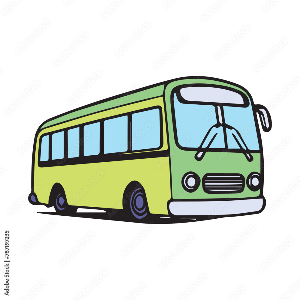 bus  lineal filled illustration