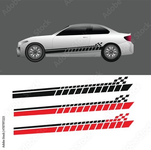 vector car wrap stripe sticker design. car background stickers