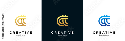 Abstract letter AT logo. This logo icon incorporate with abstract shape in the creative way. It look like letter AT.