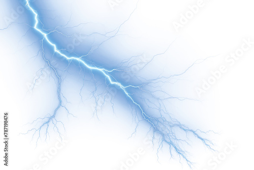 PNG blue lightning effect, transparent background