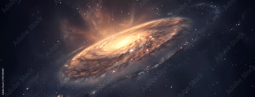 Spiral Milky way galaxy and millions of stars with space background. Spiral Milky way galaxy and millions of stars with space background.