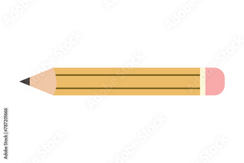 Simple pencil clip art. Isolated vector illustration for your design
