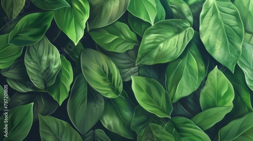 green leaves background hyper realistic  photo