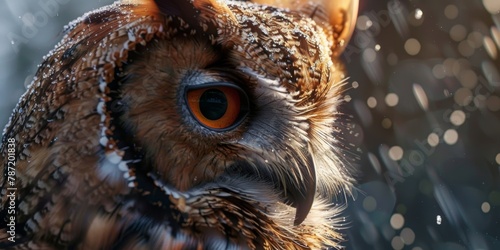 Close-up photo of a graceful owl.