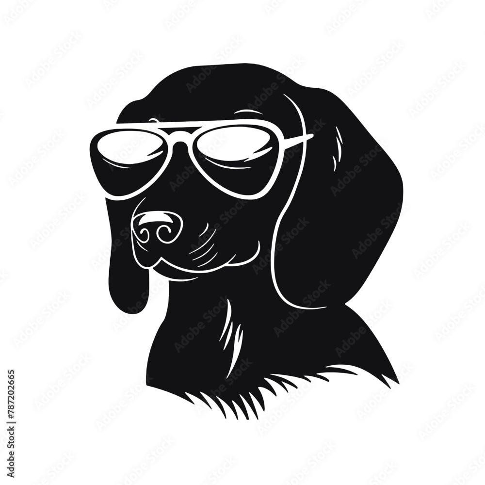 Fototapeta premium dachshund silhouette vector illustration