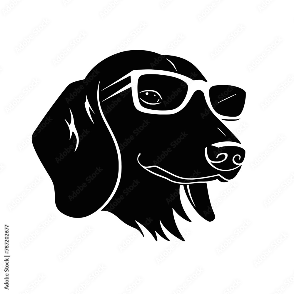Fototapeta premium dachshund silhouette vector illustration