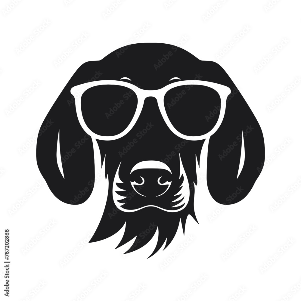 Dachshund dog. Vector black silhouette. Dachshund dog. Vector black silhouette.