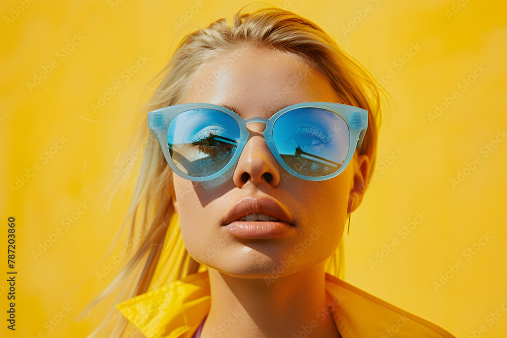 wearing high end fashion sunglasses with clear frames and black tint lenses wearing high end fashion sunglasses with clear frames and black tint lenses
