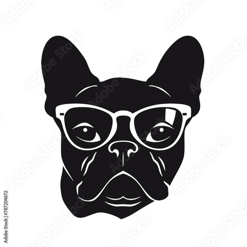 Handsome Black French Bulldog Logo  © vectorcyan