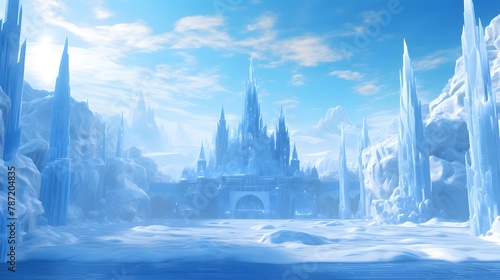 Experience a magical winter tugether party with AI-generated ice castles  snow elves  and aurora borealis in a celebration of frosty enchantment