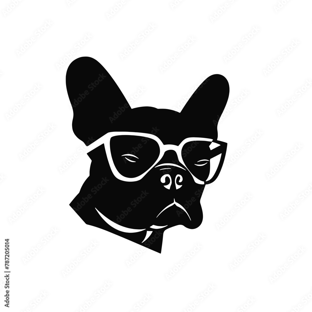 Portrait of french bulldog wearing sunglasses Portrait of french bulldog wearing sunglasses