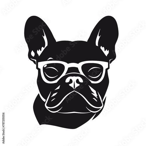 Portrait of french bulldog wearing sunglasses © vectorcyan