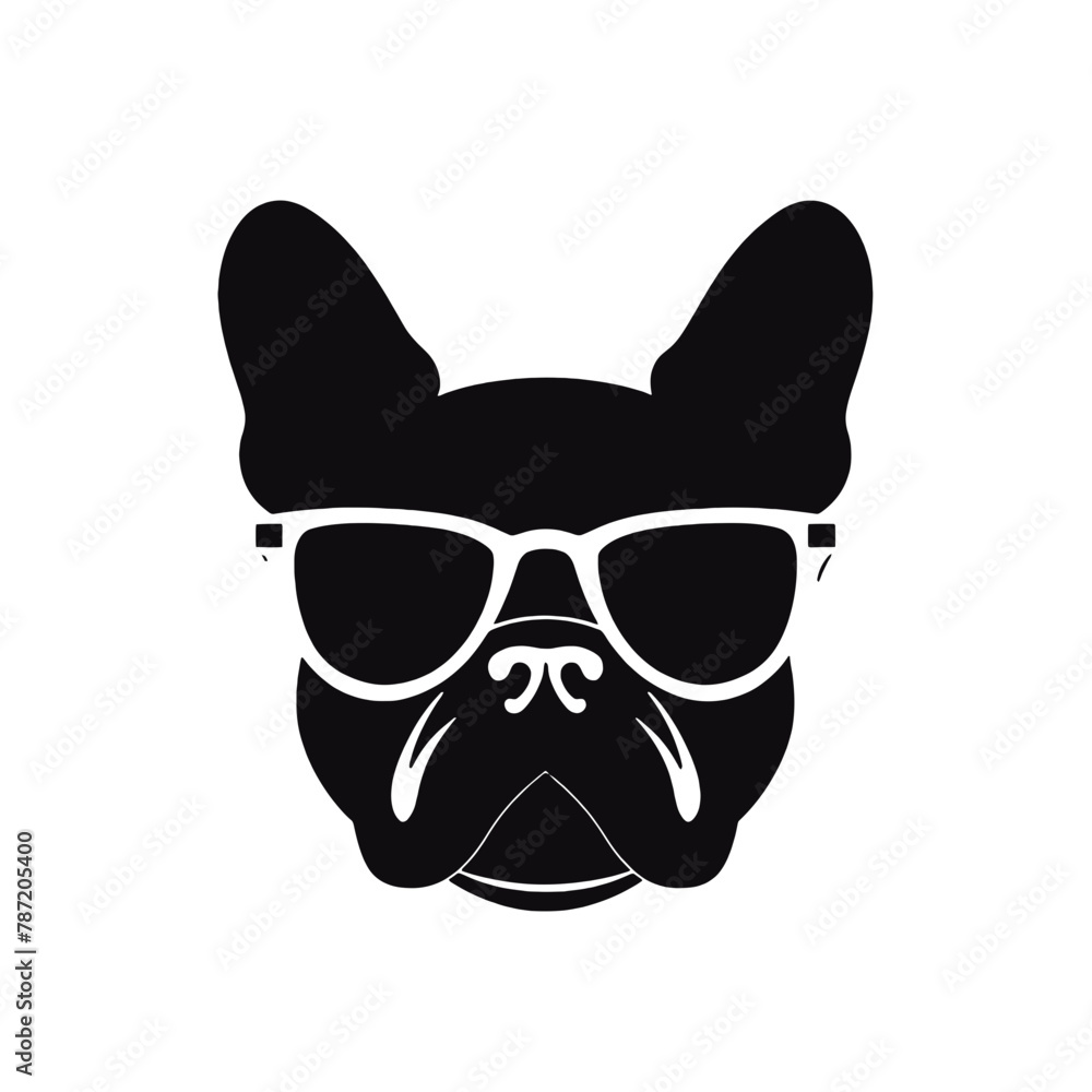 Portrait of french bulldog wearing sunglasses Portrait of french bulldog wearing sunglasses