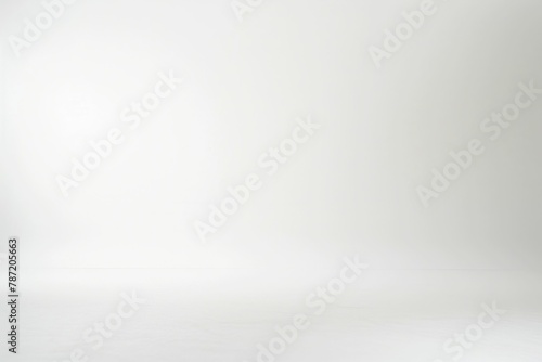 Minimalistic white room with central light source in the middle of the floor