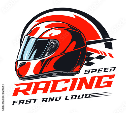 Speed racing colorful vintage flyer