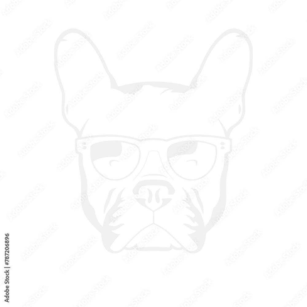 french bulldog wear sunglasses logo icon design vector illustration french bulldog wear sunglasses logo icon design vector illustration