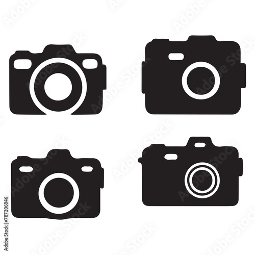 camera icon set filled