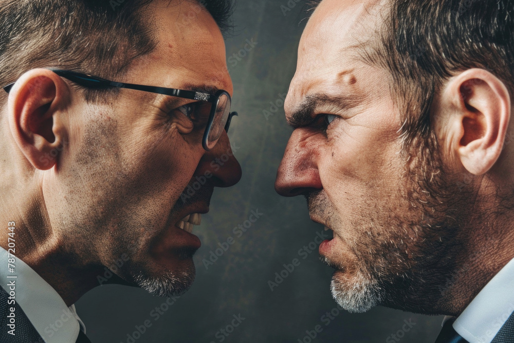 Fototapeta premium Two competitors staring at each other