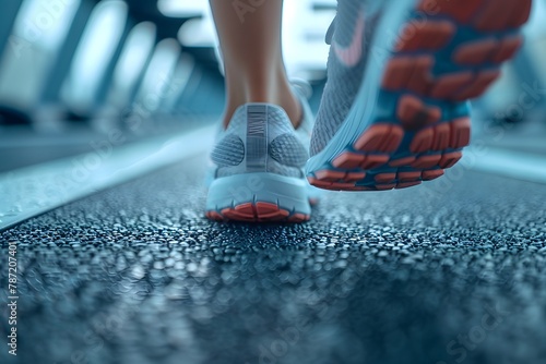 Close-up of a person's shoe while walking. Suitable for accompanying articles about the walking benefits, articles recommending places to walk for exercise, posting pictures with quotes about walking