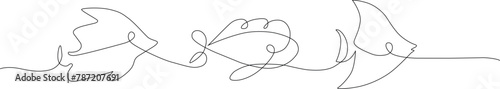 marine fish, ocean dwellers, underwater wildlife. graphic drawing. black and white outline image in pencil, line. background for the design.