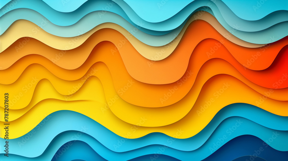 Colorful background with wavy shapes Colorful background with wavy shapes