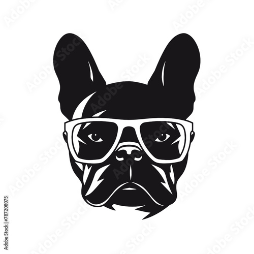 dog vector french bulldog logo icon cartoon character illustration  © vectorcyan