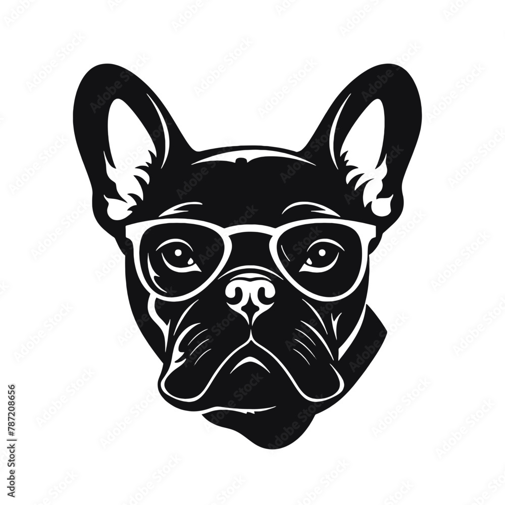 Cute french bulldog sketch. Vector illustration Cute french bulldog sketch. Vector illustration