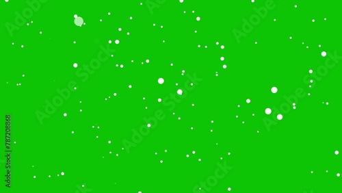 4k Abstract white sphere animation background,geometric of sphere pattern continuous slow movement on green screen background.