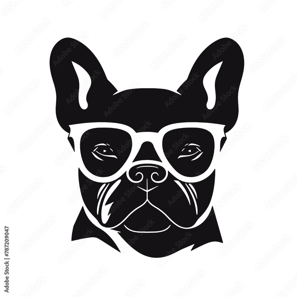 Cute french bulldog sketch. Vector illustration Cute french bulldog sketch. Vector illustration