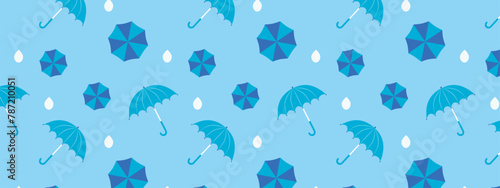 傘としずくの可愛い壁紙背景デザイン