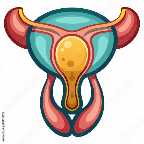 Prostate Anatomy Vector Illustration  photo