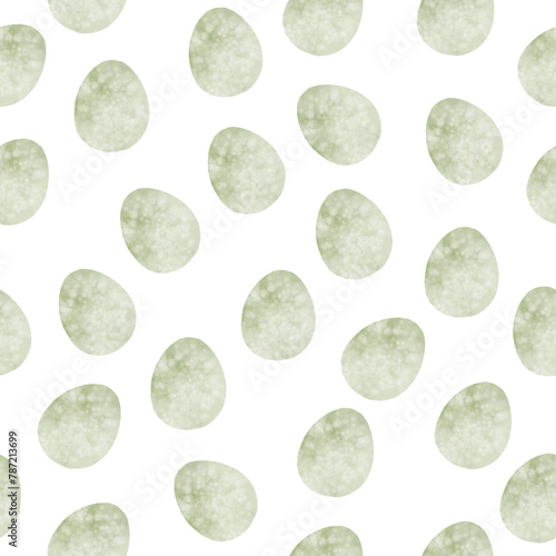 Seamless pattern with easter eggs, hand drawn illustration in watercolor style