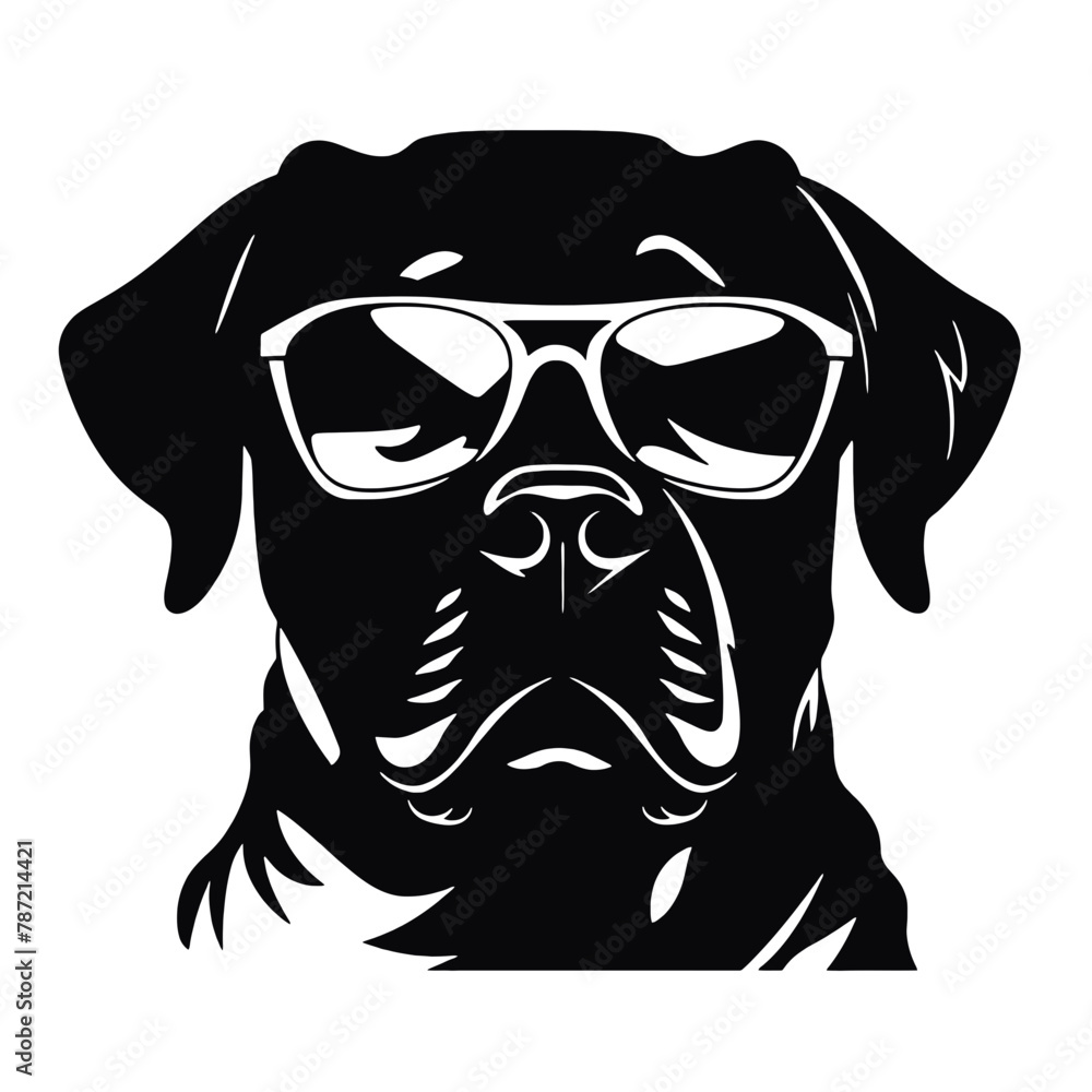 Rottweiler, Silhouettes Dog Face SVG, black and white Rottweiler vector Rottweiler, Silhouettes Dog Face SVG, black and white Rottweiler vector