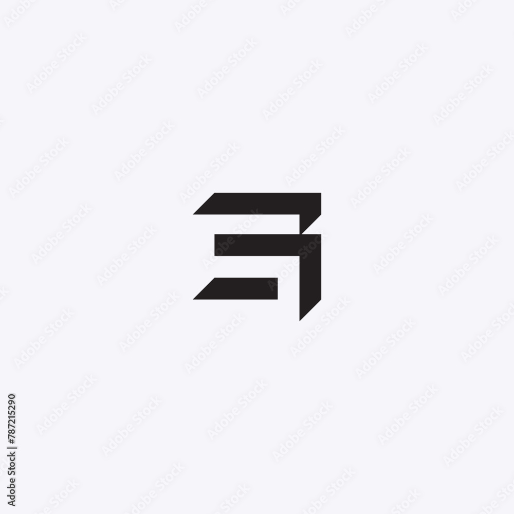 S letter initial logo with negative space shadow style - black and white S letter initial logo with negative space shadow style - black and white