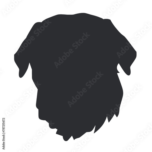 rottweiller head symbol silhouette flat design vector illustration. Dog Logo