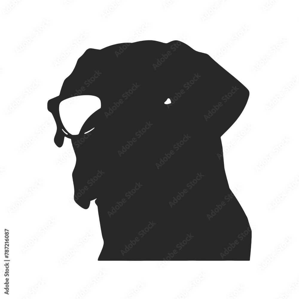 rottweiller head symbol silhouette flat design vector illustration. Dog Logo rottweiller head symbol silhouette flat design vector illustration. Dog Logo