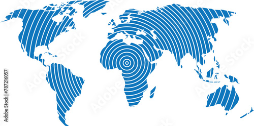 World map vector illustration isolated on white background. classic modern diseign