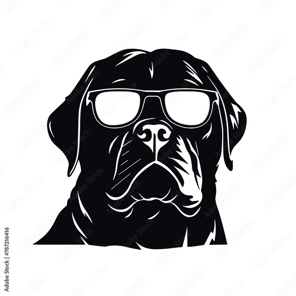 Rottweiler, Silhouettes Dog Face SVG, black and white Rottweiler vector Rottweiler, Silhouettes Dog Face SVG, black and white Rottweiler vector