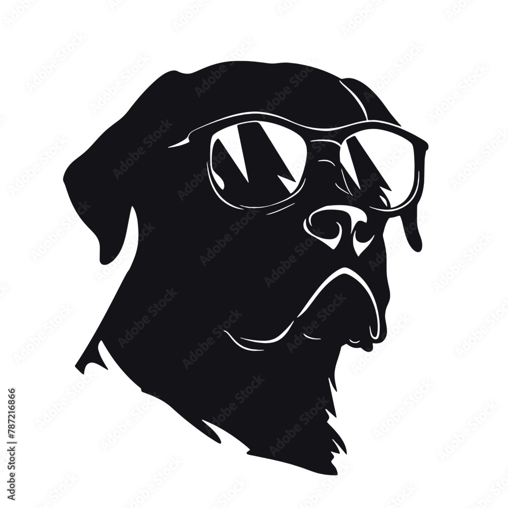 Rottweiler, Silhouettes Dog Face SVG, black and white Rottweiler vector Rottweiler, Silhouettes Dog Face SVG, black and white Rottweiler vector