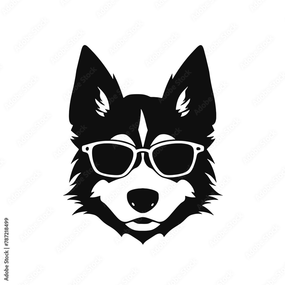 Siberian husky dog - isolated vector illustration