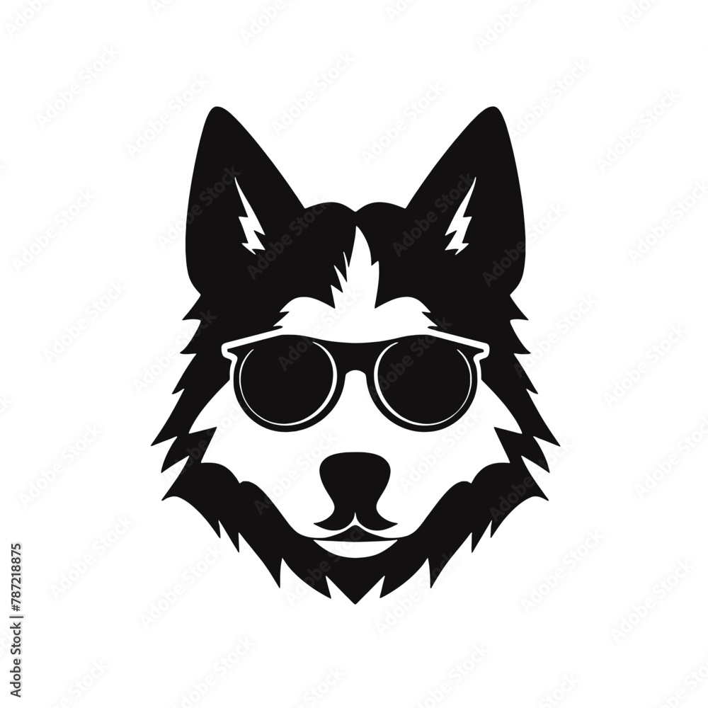 Siberian husky dog - isolated vector illustration Siberian husky dog - isolated vector illustration