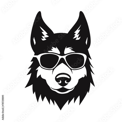 Siberian husky dog - isolated vector illustration