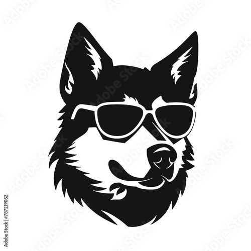 Siberian husky dog - isolated vector illustration © vectorcyan