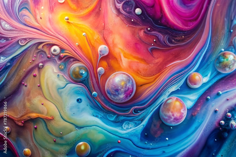 Paint Details: A Vibrant Look at an Abstract Background Paint Details: A Vibrant Look at an Abstract Background