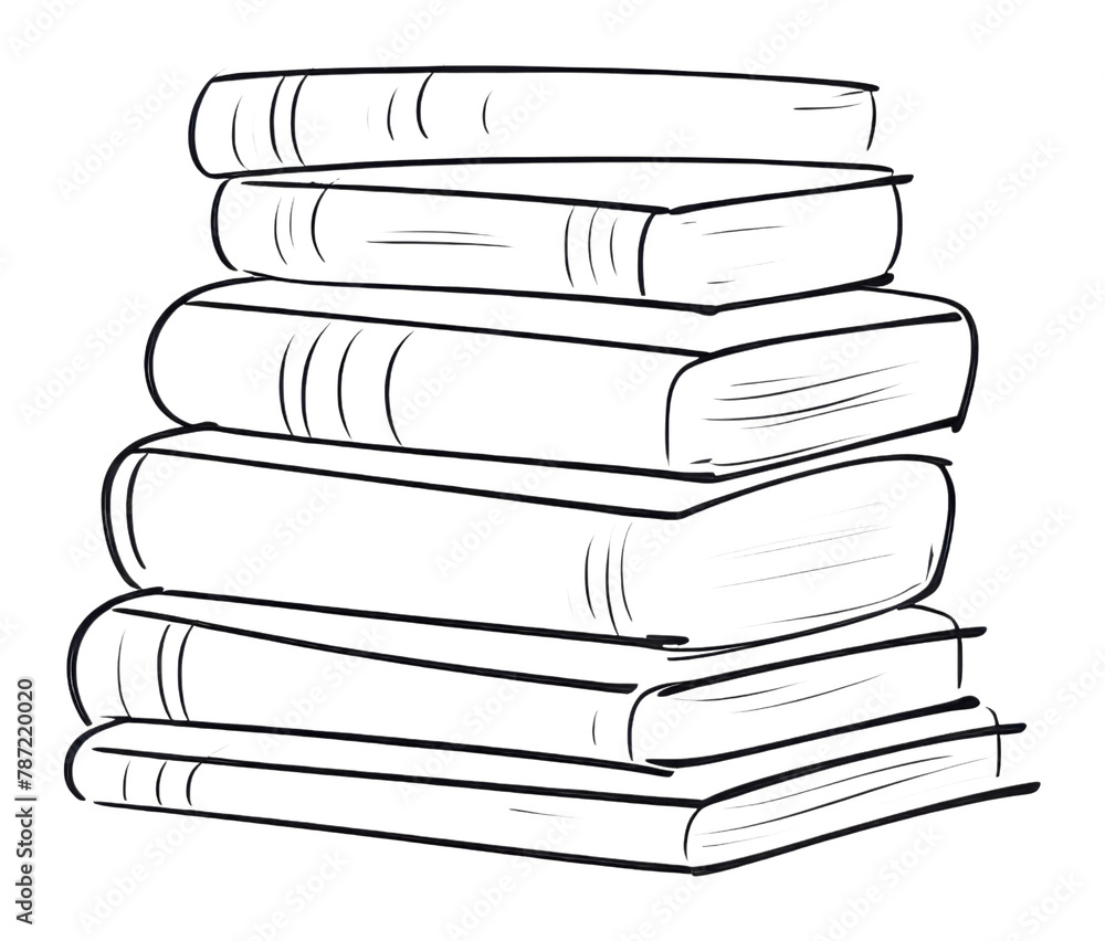 PNG Stack of books sketch publication drawing PNG Stack of books sketch publication drawing