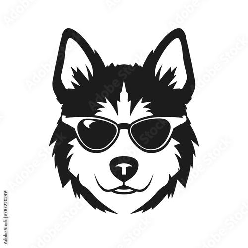 Husky Standing Vector Logo