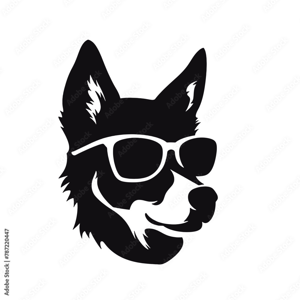 Husky Standing Vector Logo Husky Standing Vector Logo