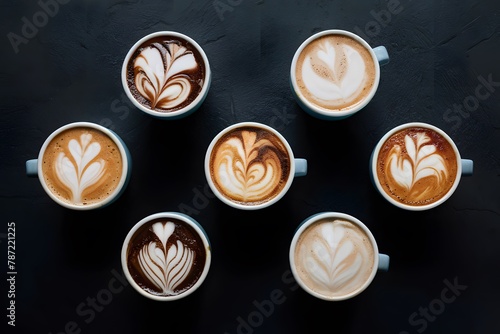 assortment of iced cappuccinos captured in an enticing foodgraphy