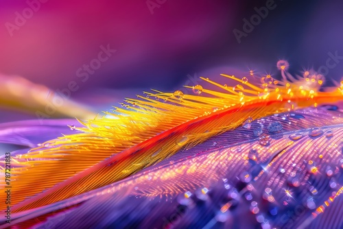 A macro lens reveals the complexity of a bird s feather, each filament interlocking in this exquisite closeup photo