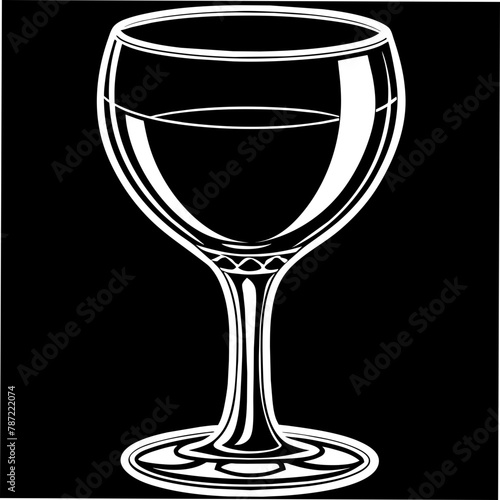 Wineglass on Black Background Elegance in Every Sip